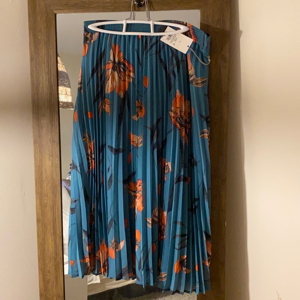 A New Day floral Pleated Skirt